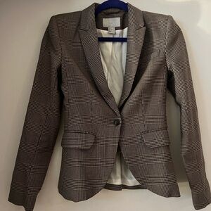 H&M Brown Plaid Blazer